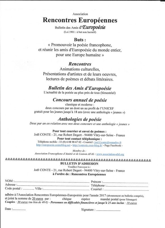 Rencontres europeennes europoesie