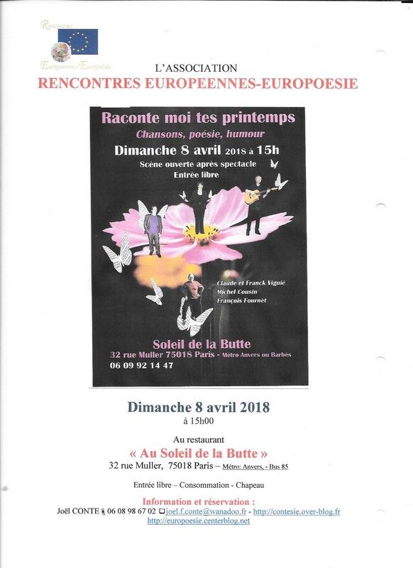 chanson a la rencontre du printemps